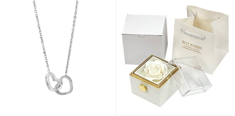 Rotating Rose Jewelry Box Valentine's Day Gift