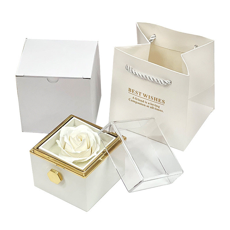 Rotating Rose Jewelry Box Valentine's Day Gift